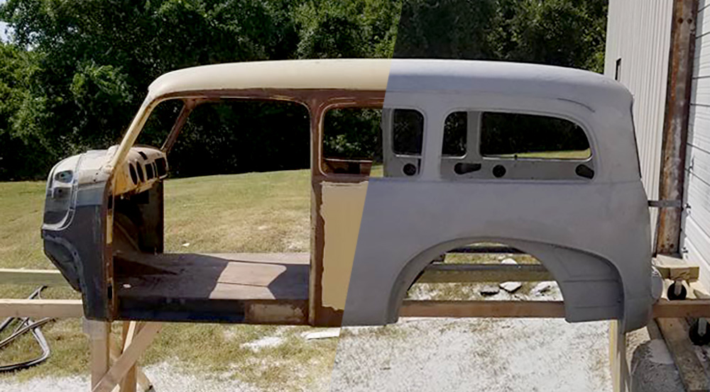 Dustless Mobile Blasting of Clarksville automotive project 6
