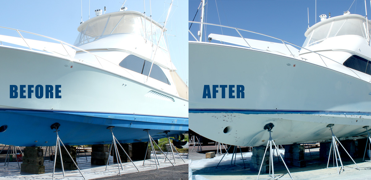 Dustless Mobile Blasting of Clarksville marine project 8