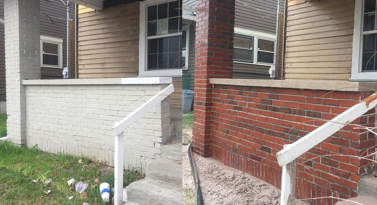 Dustless Mobile Blasting of Clarksville residential project 5